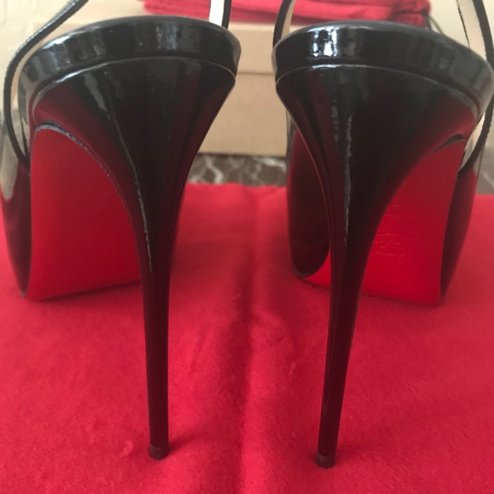 ❤️NEW Christian Louboutin No Prive Slingback Black EU38 - Picture 7 of 14